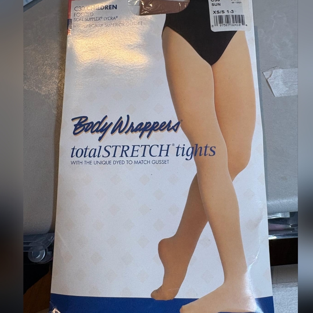 Body Wrappers TotalStretch Tights in Tan, 92331, C30,  Childrens XS/S 1-3